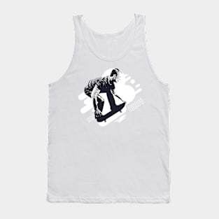 Skate Guy Jumping On His Skate Great For Skateboarding Tank Top